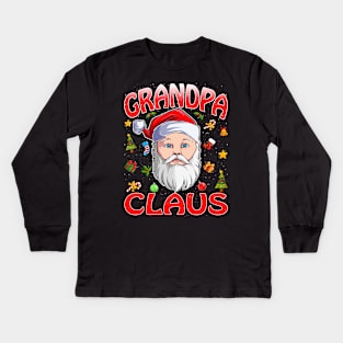 Grandpa Santa Claus Christmas Matching Costume Kids Long Sleeve T-Shirt